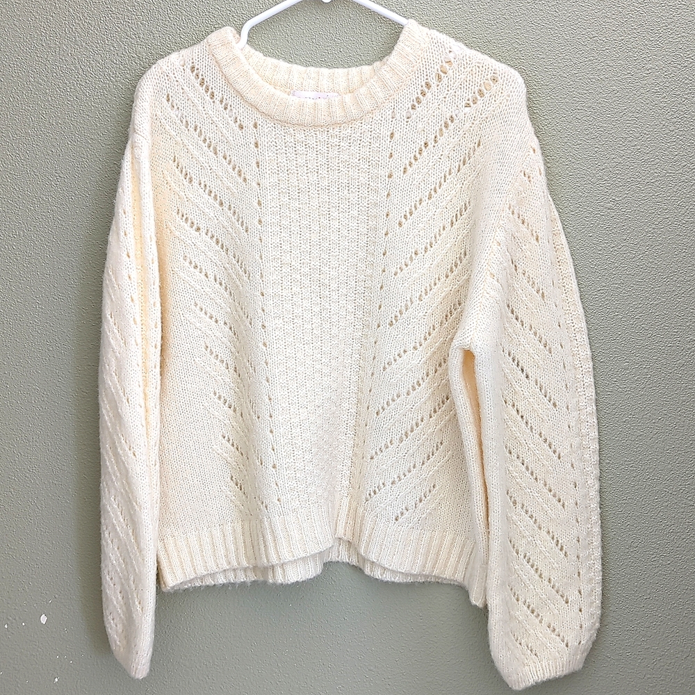 Elodie Cream Crew Neck Sweater